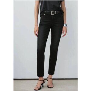 AYR The Stir Slim Straight Jeans Nox Black Wash Women's Size 33S